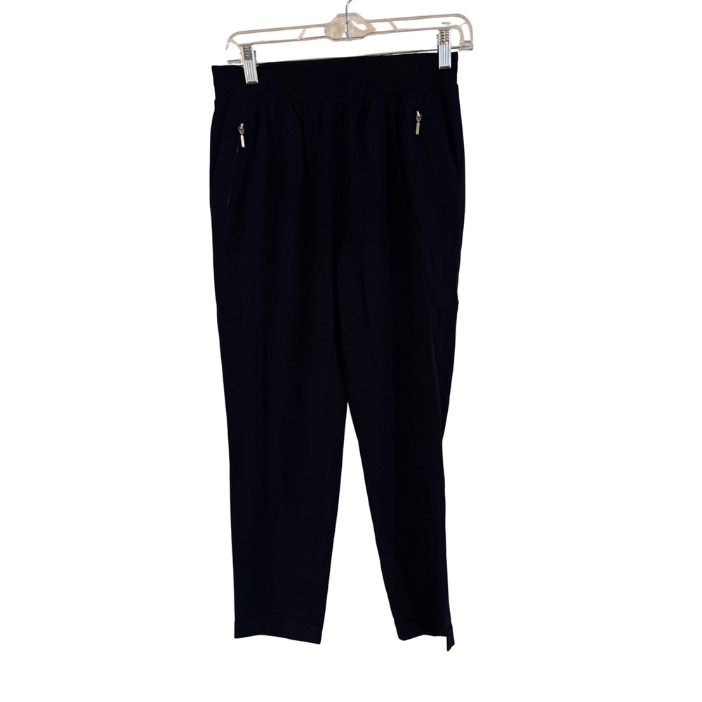 The Great Navy Blue Elastic Waist Zipper Pocket Tapered Trousers Womens Size 0